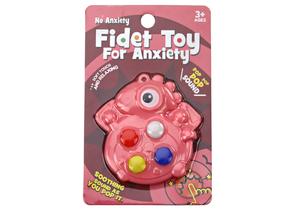 Antistresinis sensorinis žaislas dinozauras Lean Toys Pop It, rožinis