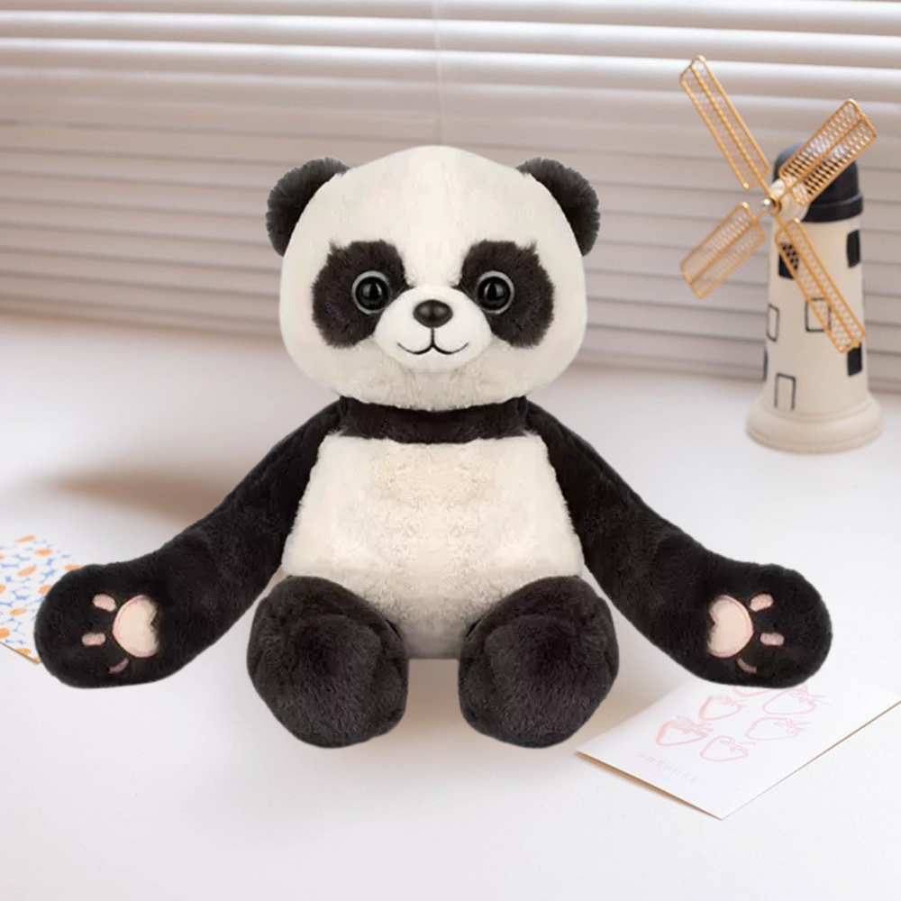 Pliušinė panda su magnetais, 23 cm