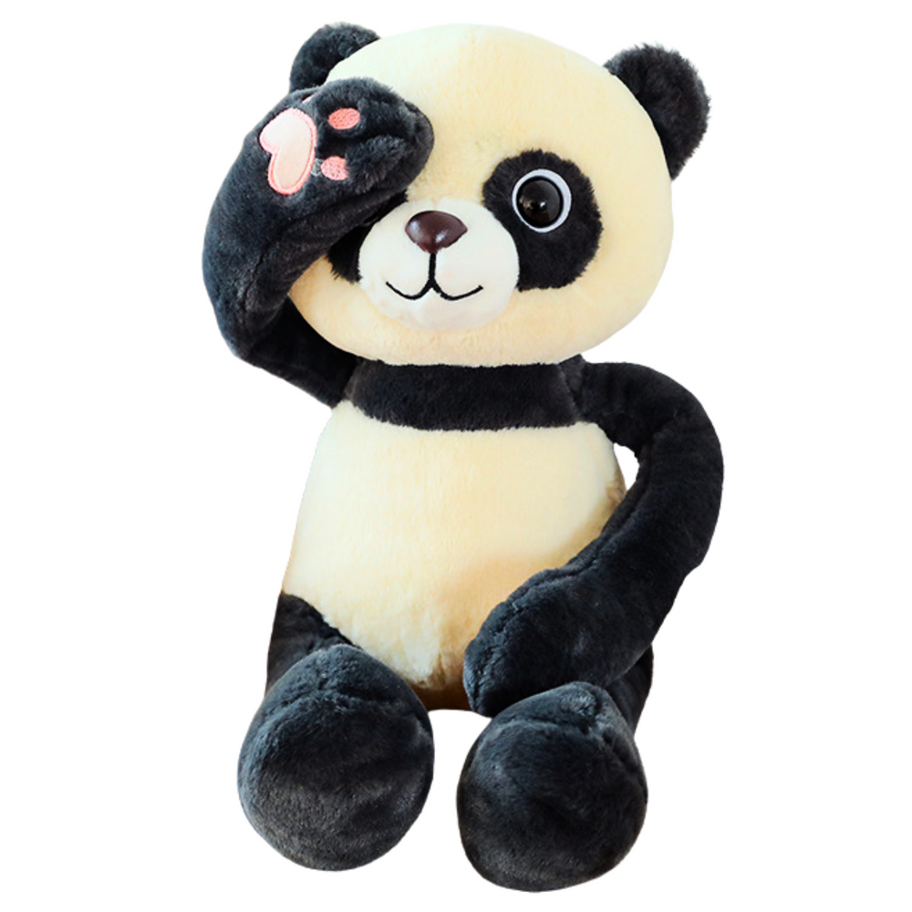 Pliušinė panda su magnetais, 23 cm