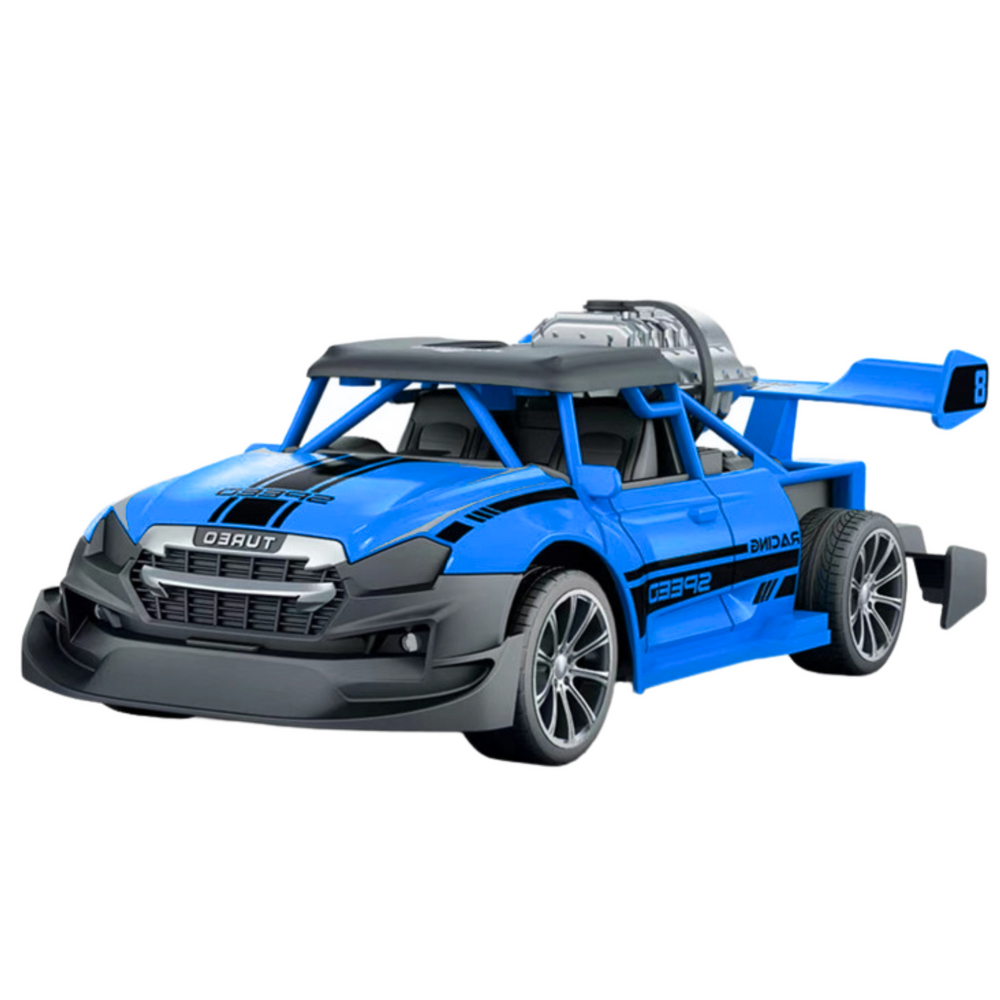 Mėlynas dūmus skleidžiantis rc automobilis 1:20