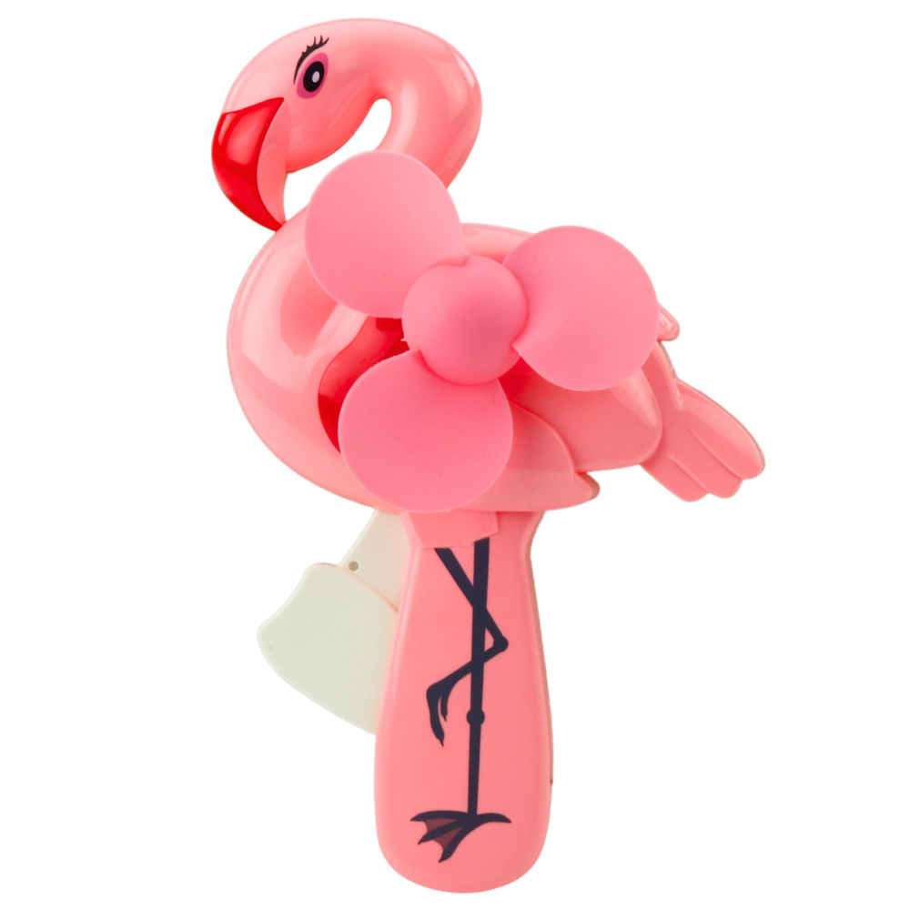 Rankinis ventiliatorius vaikams flamingo, rožinis, 18.5x12.5 cm