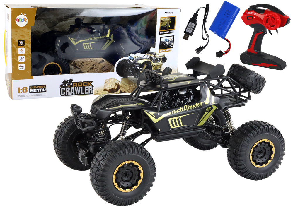 Nuotoliniu būdu valdomas automobilis lean toys, juodas