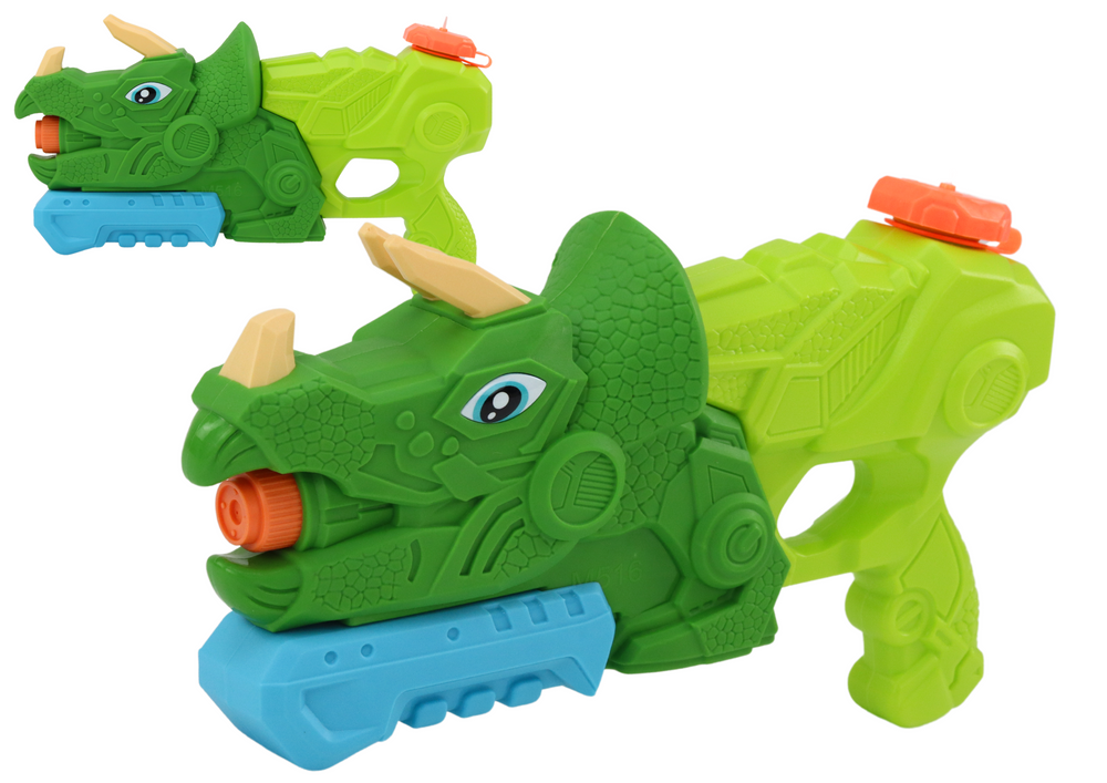 Dinozaurų formos vandens pistoletas triceratopsas, 1000 ml, 7 m diapazonas