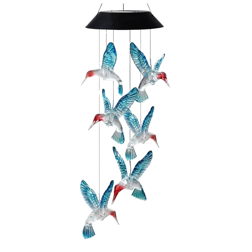 Saulės led sodo lempos kolibrių varpeliai, 70 cm