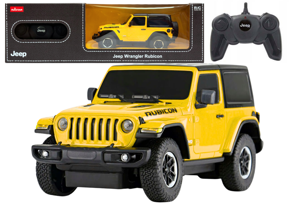 Nuotoliniu būdu valdomas JEEP Wrangler JL Rubicon modelis 1:24