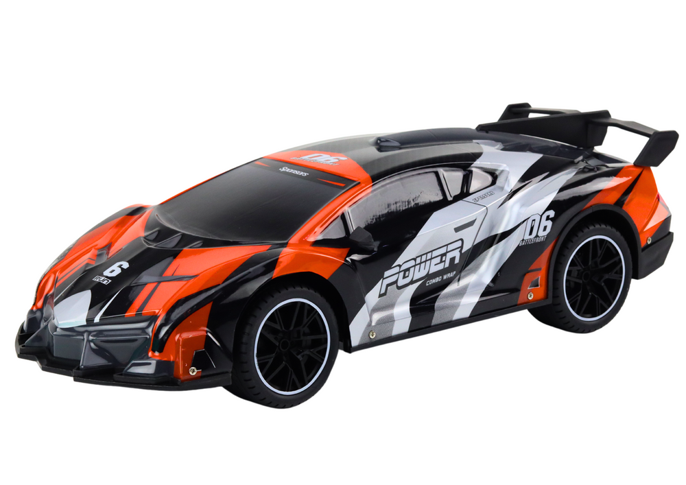 Mašinėlė rc 1:10 orange speed ​​up to 25 km/h