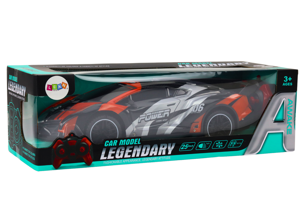 Mašinėlė rc 1:10 orange speed ​​up to 25 km/h
