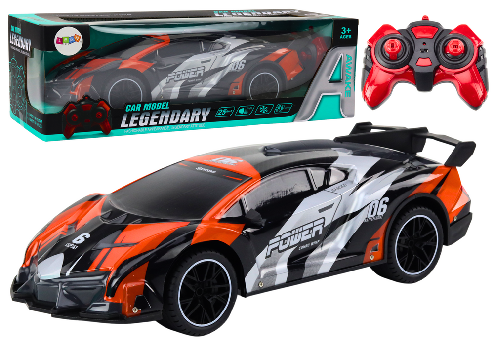 Mašinėlė rc 1:10 orange speed ​​up to 25 km/h