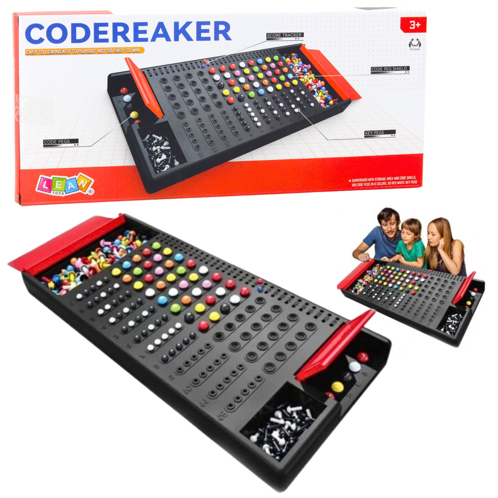 Loginis žaidimas codebreaker su spalvotais pėstininkais