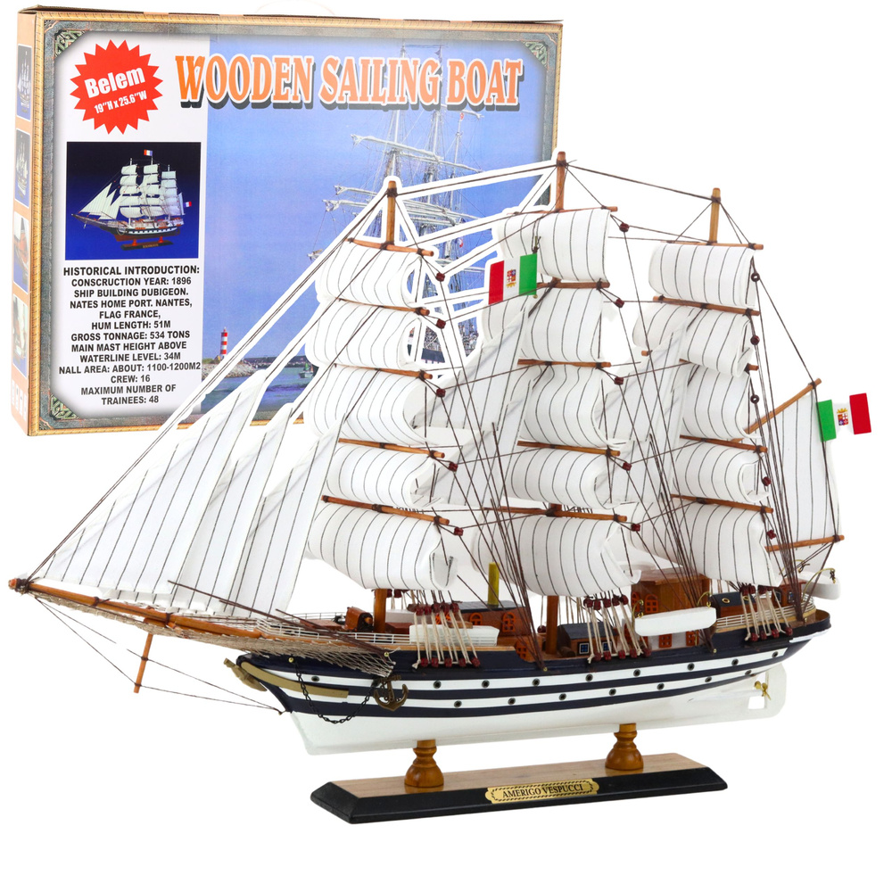 Kolekcinis burlaivio modelis „amerigo vespucci“ 64x46 cm