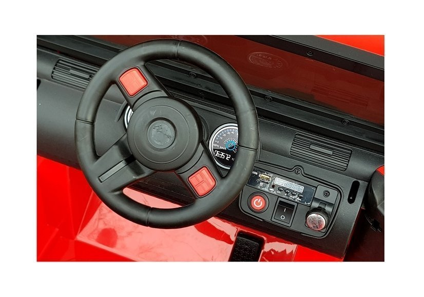 Dvivietis elektromobilis lean cars wxe-1688 4x4, raudonas