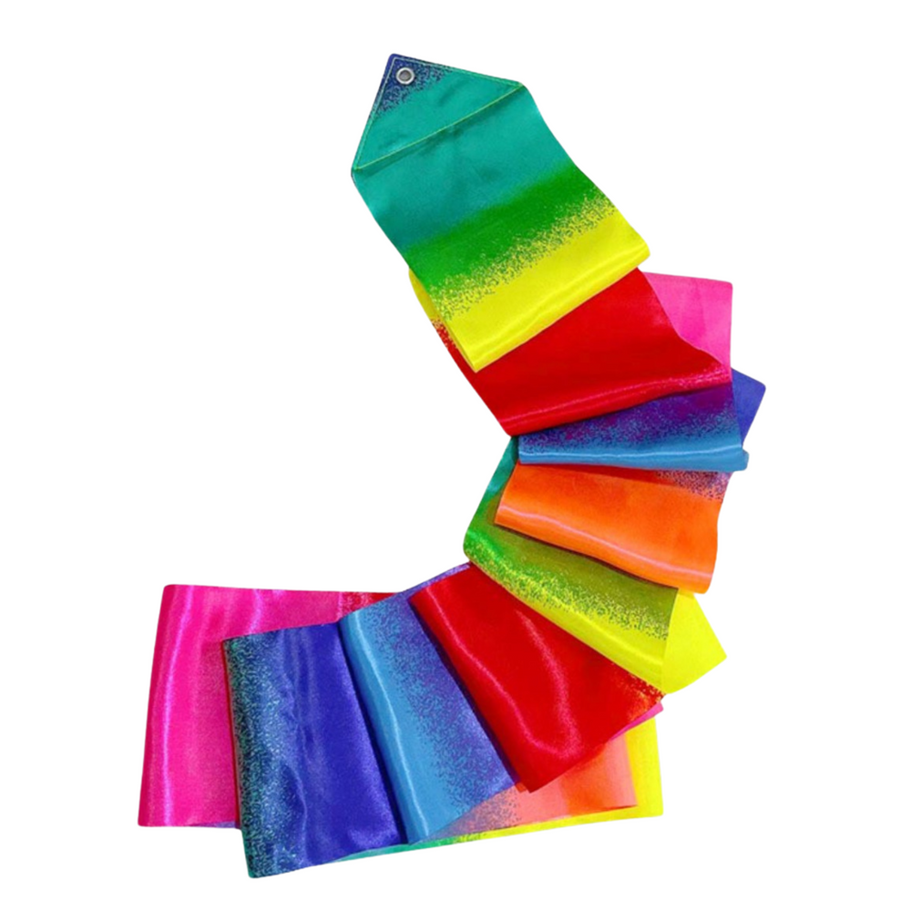 Spalvinga gimnastikos juosta 205 x 5 cm