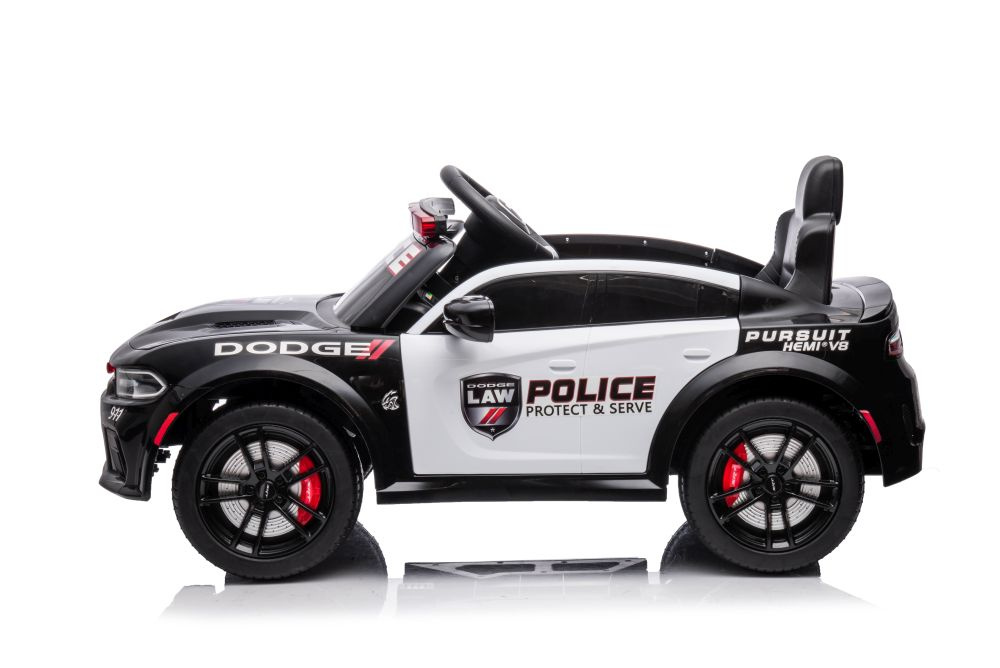 Elektrinis automobilis vaikams policija juodas