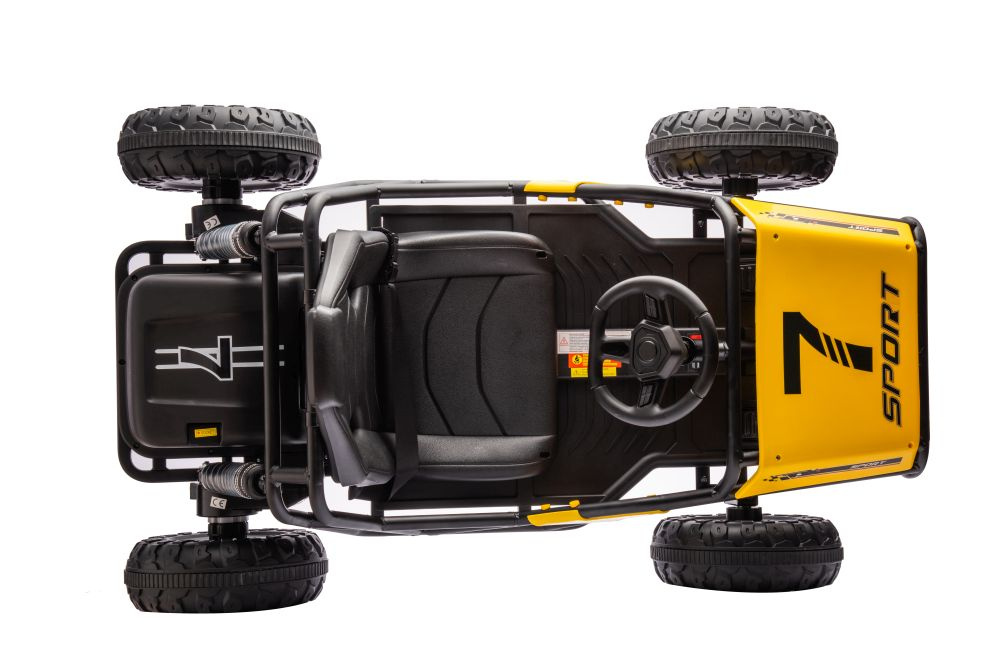 Vienvietis vaikiškas elektromobilis buggy a8812, oranžinis