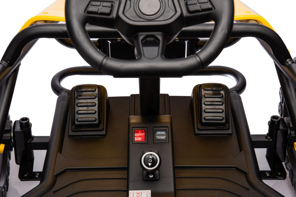 Vienvietis vaikiškas elektromobilis buggy a8812, oranžinis