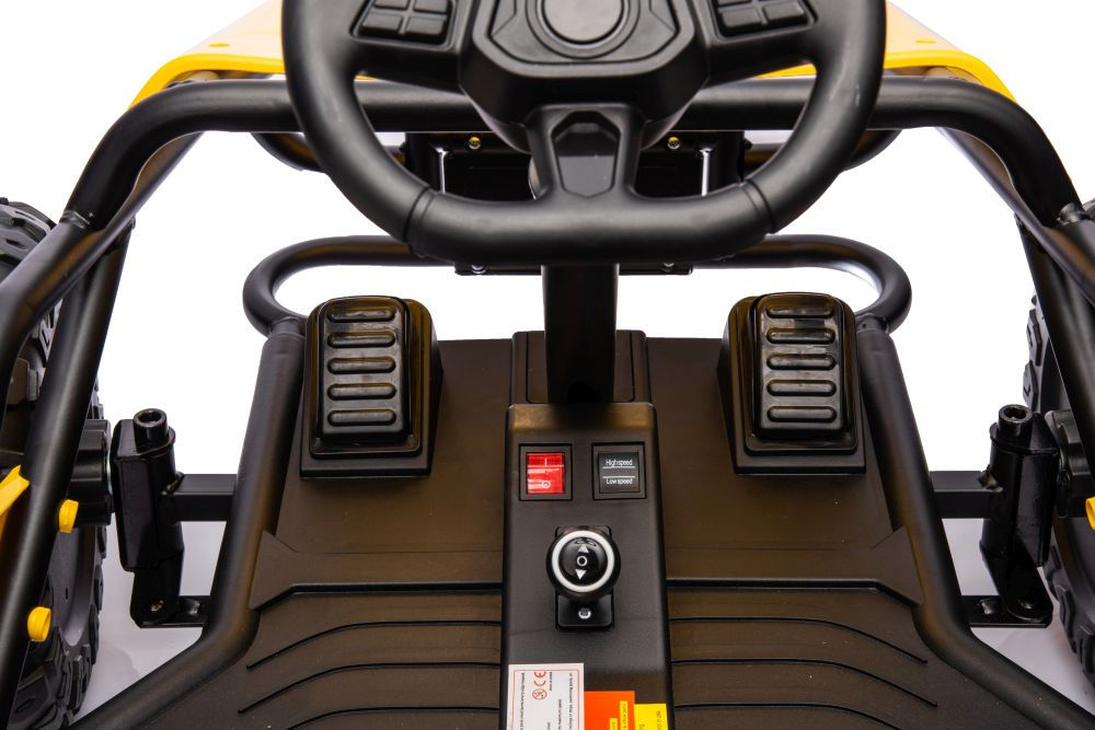 Vienvietis vaikiškas elektromobilis buggy a8812, oranžinis