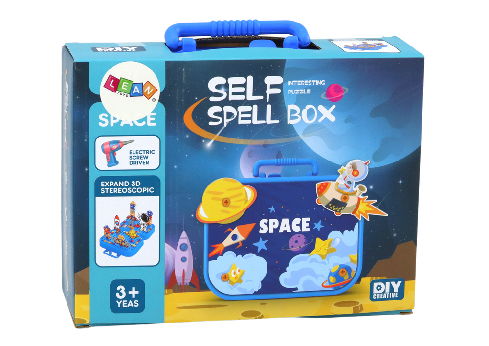 Konstruktorius su atsuktuvu lean toys kosmosas