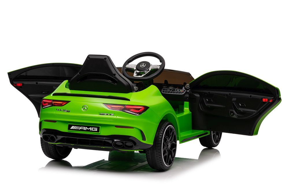 Akumuliatorinis automobilis mercedes cla 45s amg žalias 4x4