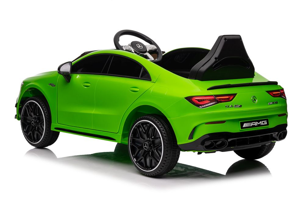 Akumuliatorinis automobilis mercedes cla 45s amg žalias 4x4