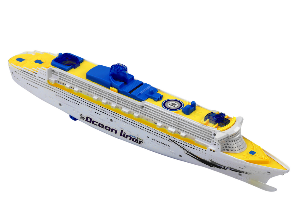 Žaislinis kruizinis laivas su šviesos ir garso efektais lean toys