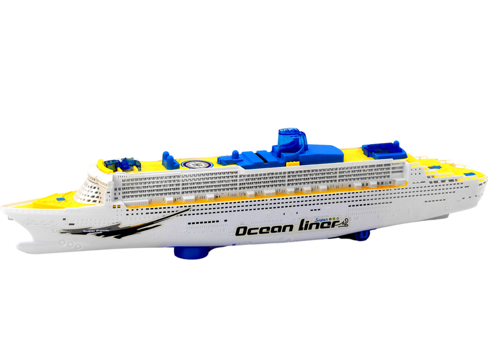 Žaislinis kruizinis laivas su šviesos ir garso efektais lean toys