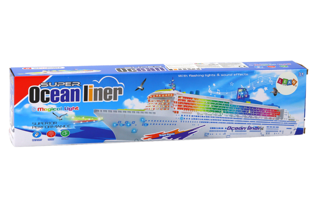 Žaislinis kruizinis laivas su šviesos ir garso efektais lean toys
