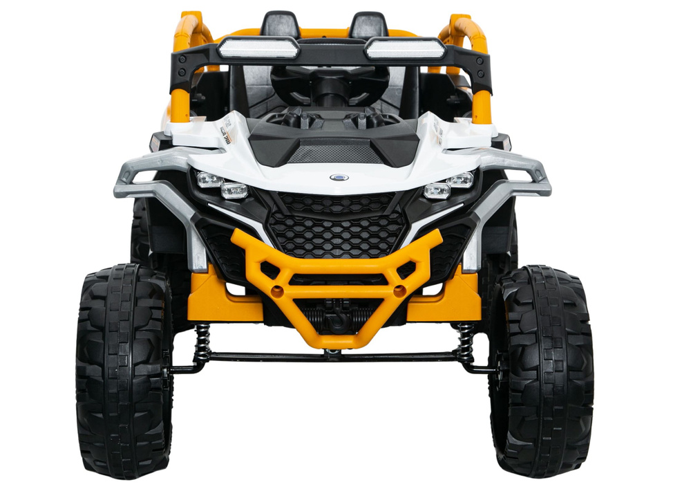 Elektrinis vaikiškas automobilis 4x4 m3, geltonas ir baltas 2