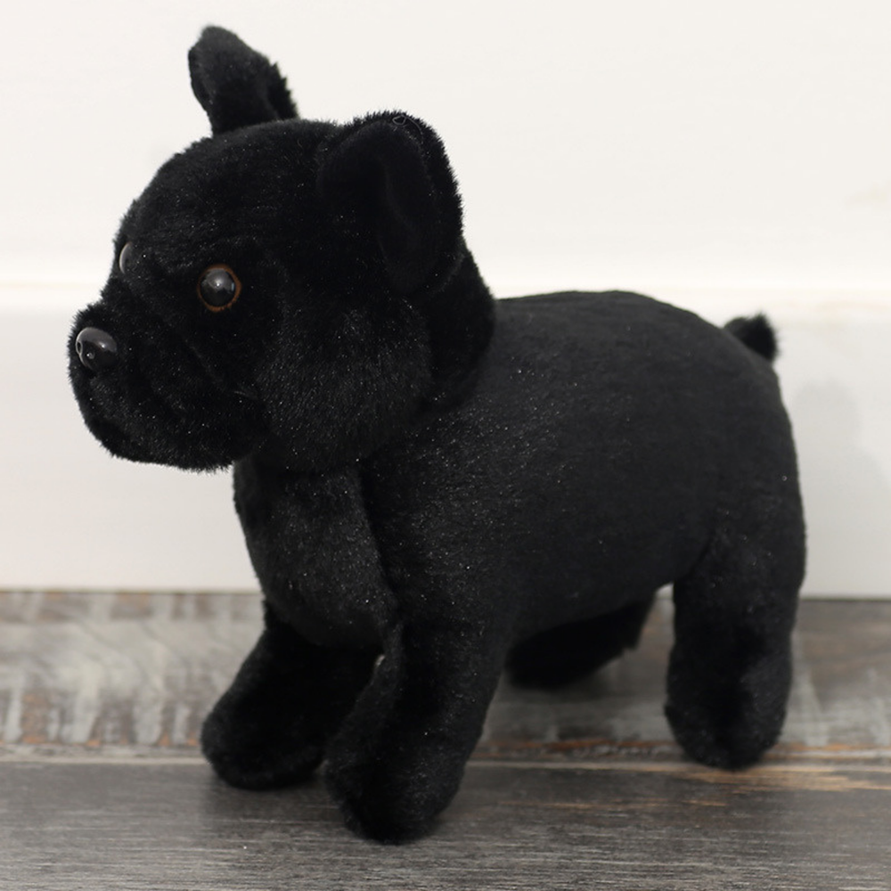 Žaislinis pliušinis šuniukas, juodas, 19 cm