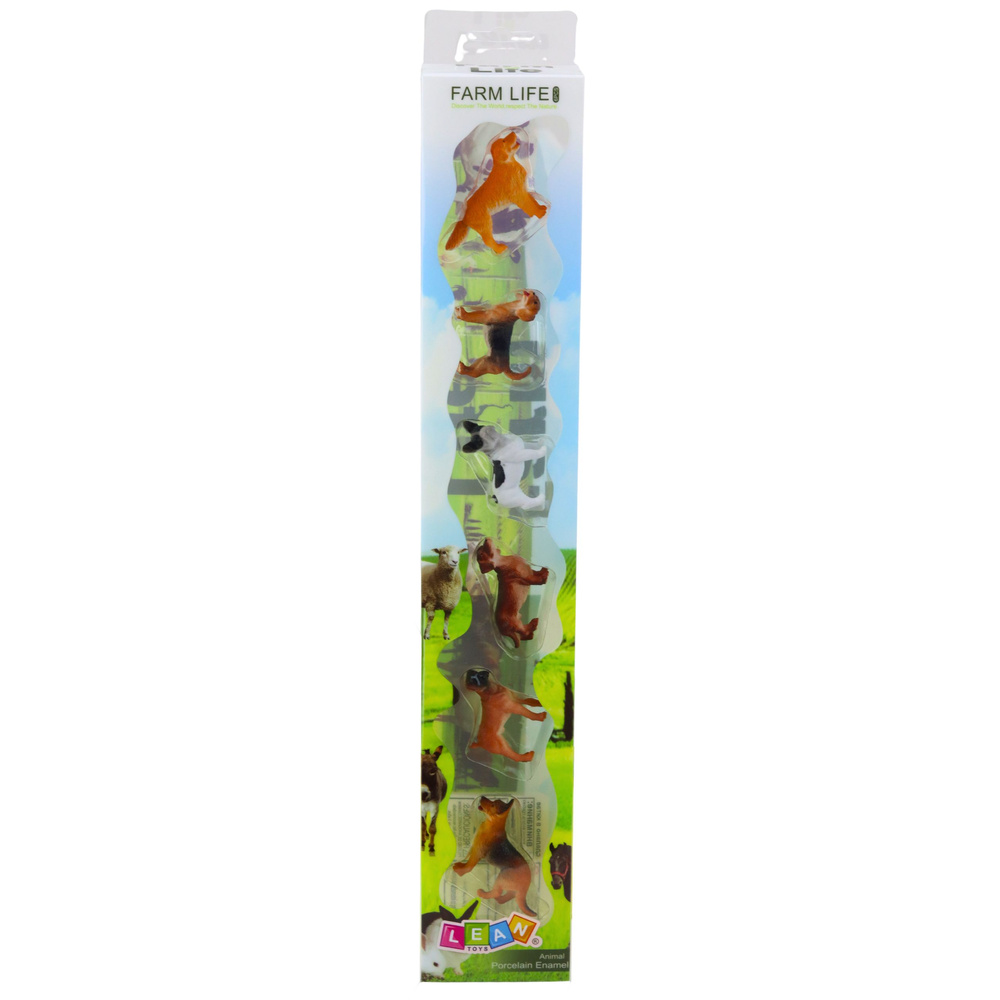 Realistiškų šunų figūrėlių rinkinys 4 cm, 6 vnt.
