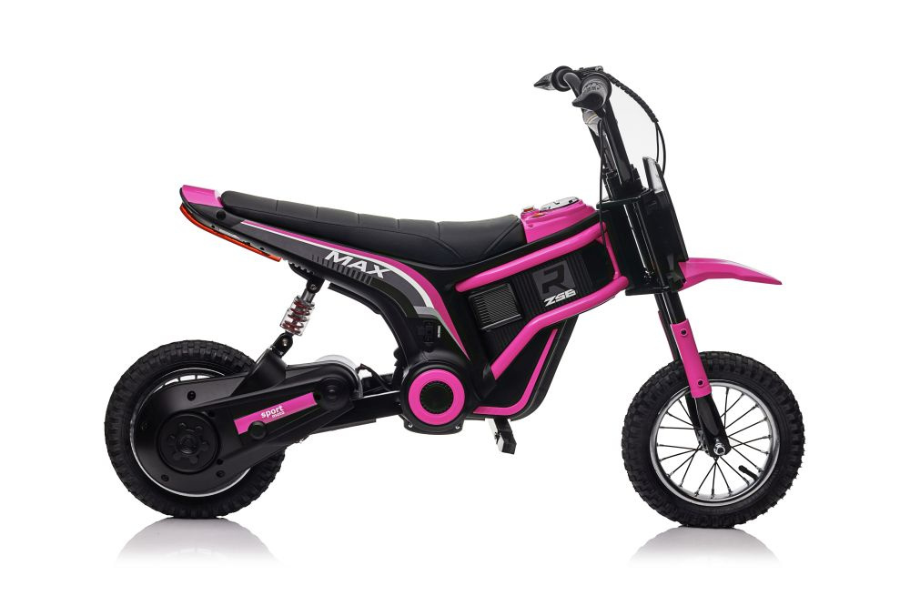 Rožinis sx2328 elektrinis vaikiškas krosinis dviratis
