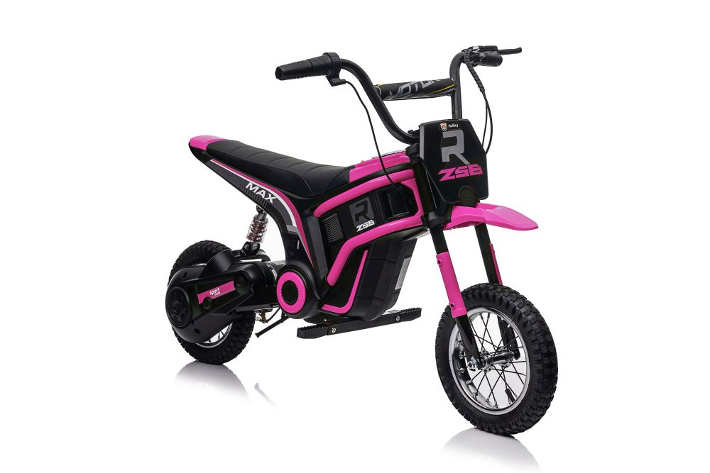 Rožinis sx2328 elektrinis vaikiškas krosinis dviratis