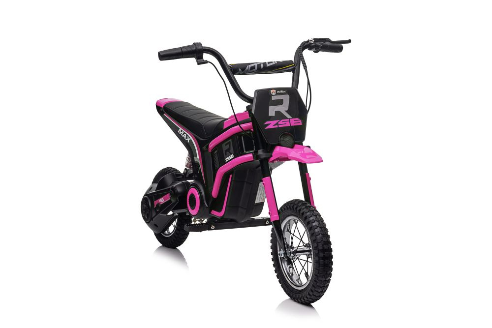 Rožinis sx2328 elektrinis vaikiškas krosinis dviratis