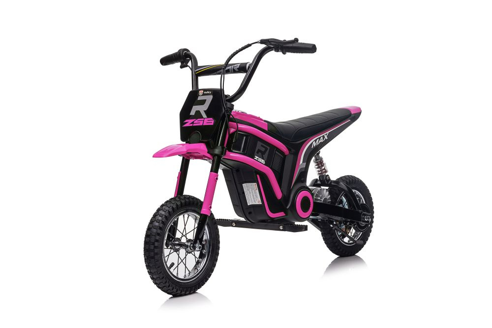 Rožinis sx2328 elektrinis vaikiškas krosinis dviratis