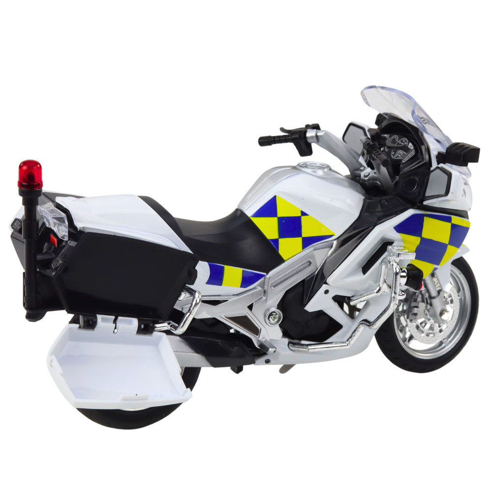 Policijos motociklas iš metalo su šviesomis ir garsu 1:12