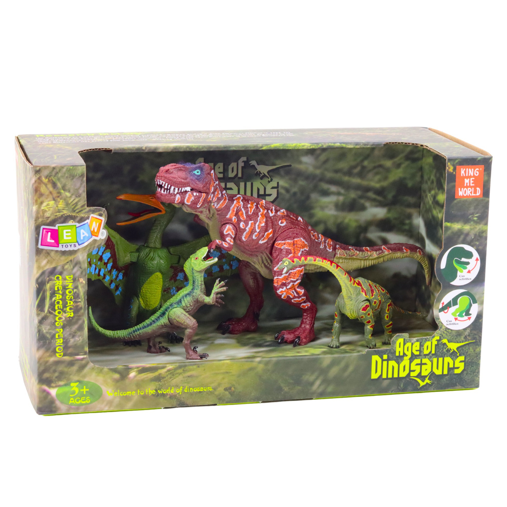 Judančių dinozaurų figūrėlių rinkinys, 4 vnt.