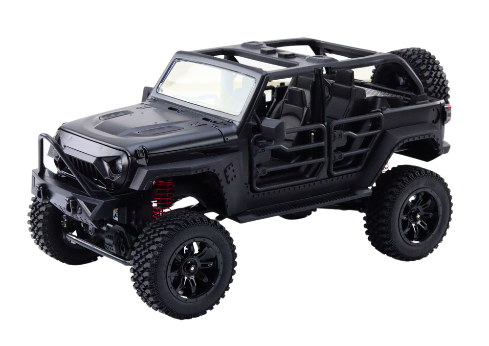 Juodas nuotoliniu būdu valdomas 4x4 visureigis 2.4g rc