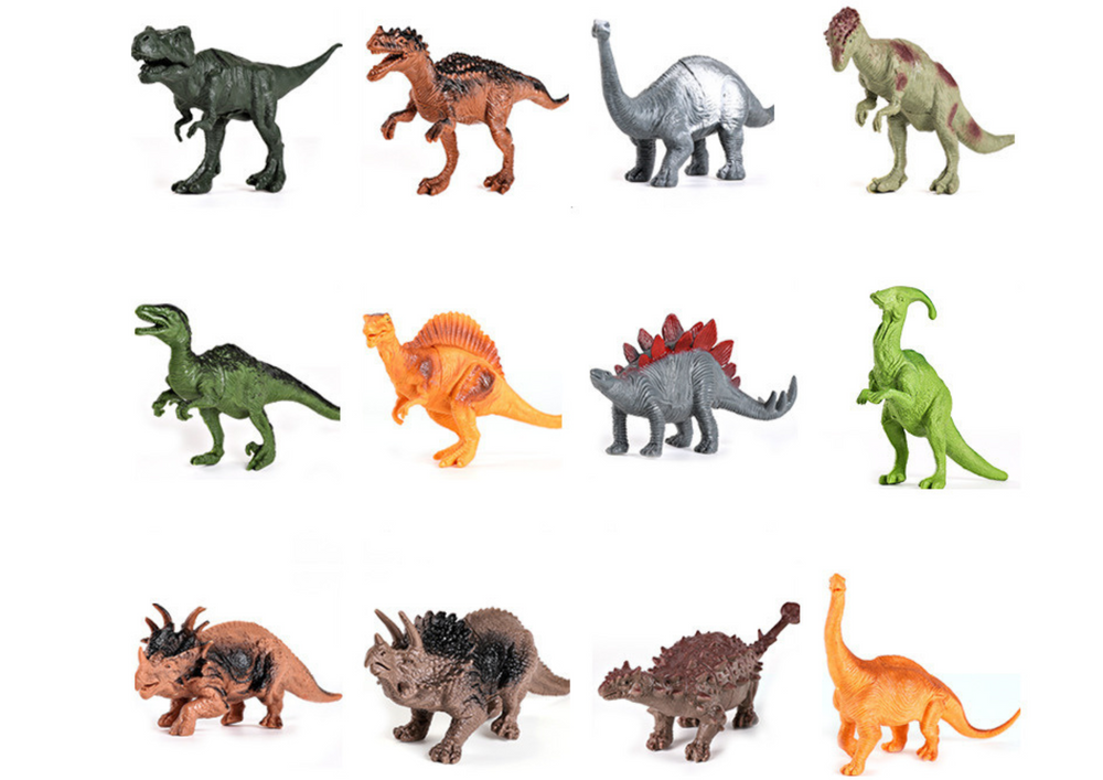 Dinozaurų figūrų rinkinys su parko priedais, 46 vienetai