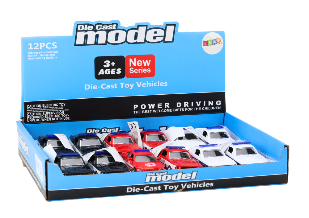 Mašinėlė police car fire department privileged vehicles 1:32 mix