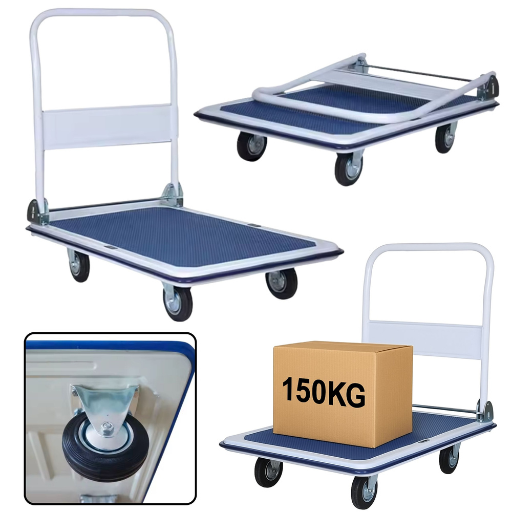 Tvirtas transportavimo vežimėlis 150 kg