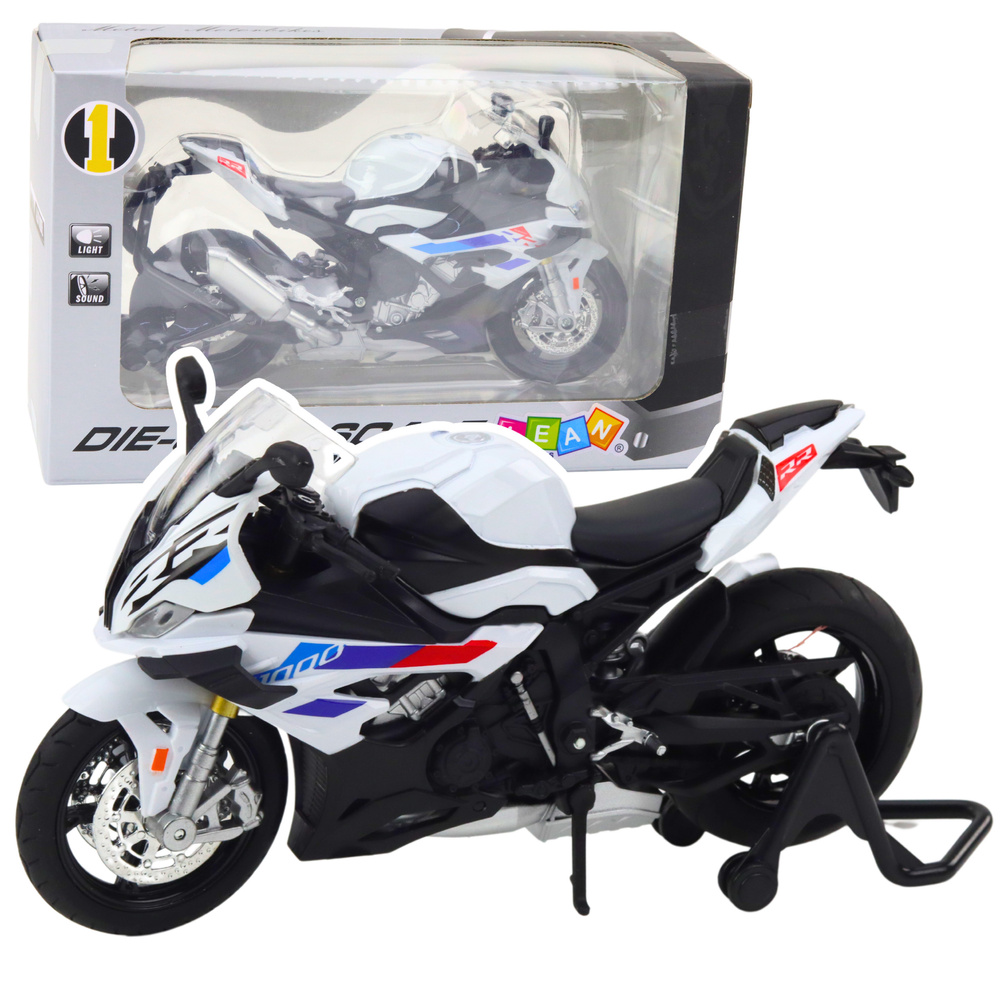 Sportinis motociklas metalinis baltyas s1000 1:12
