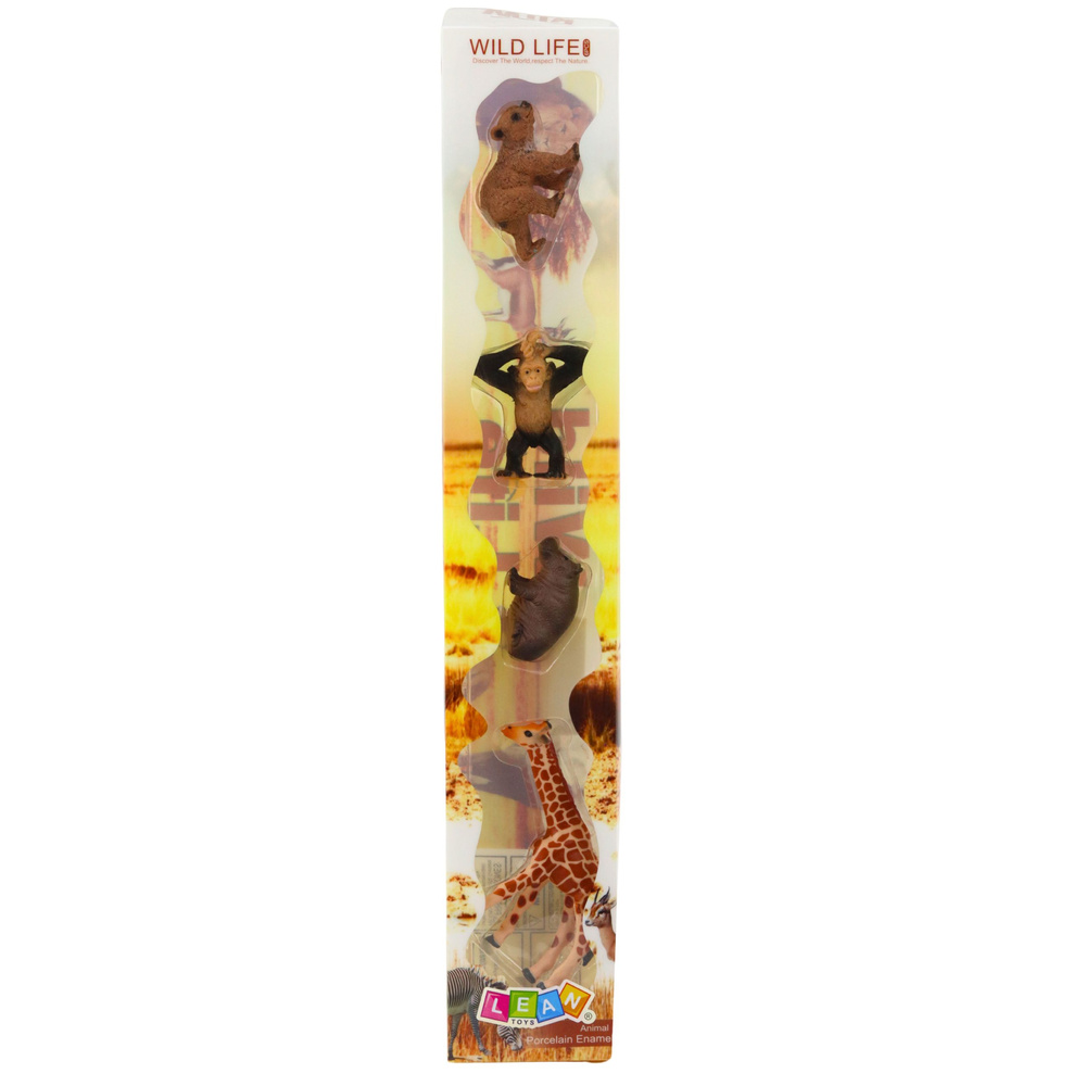 Realistiškos laukinių gyvūnų figūrėlės 6-9 cm, 4 vnt.