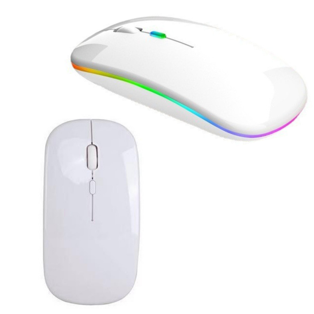 Belaidė ergonominė balta pelė