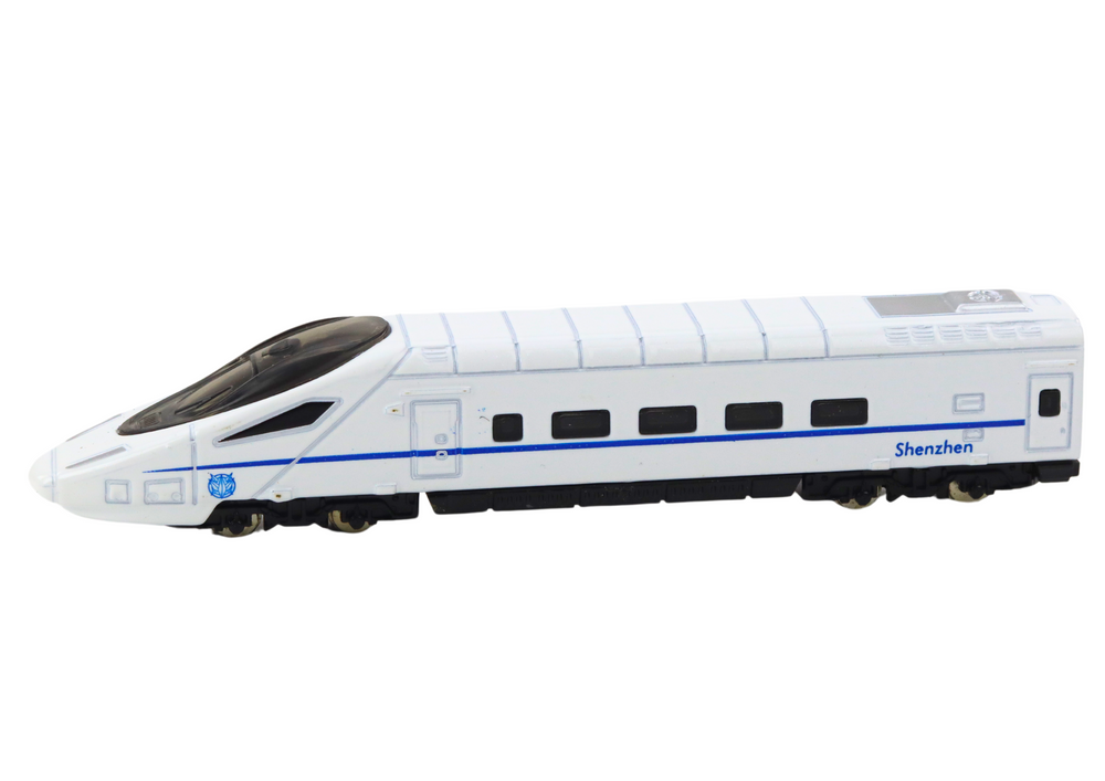 Miniatiūrinis metalinis traukinio vagonas 1:48, baltas