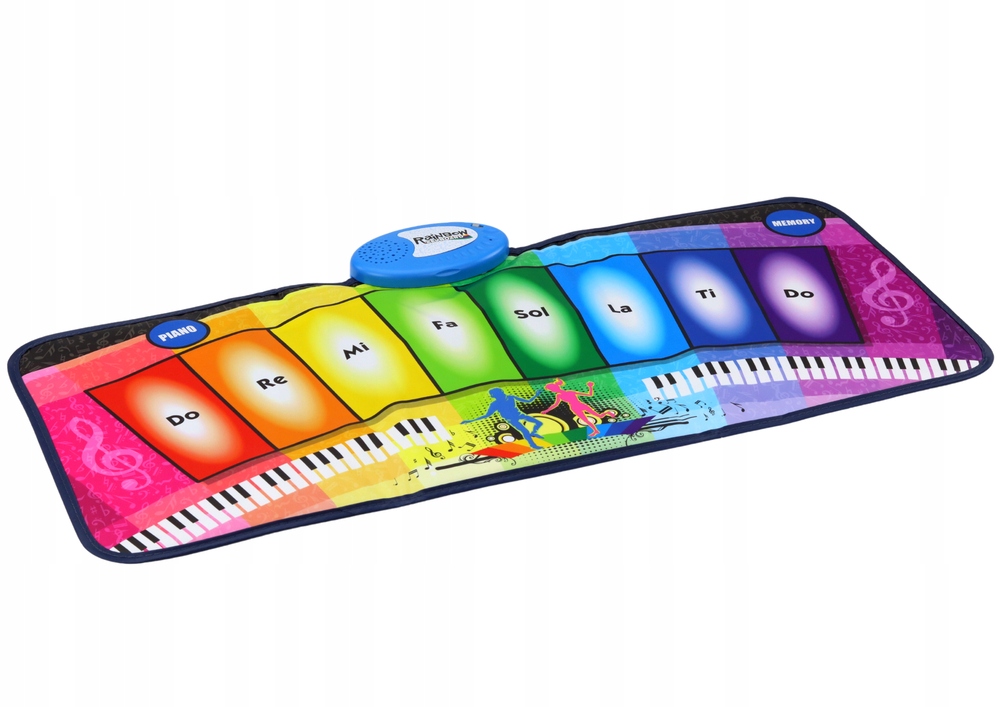 Edukacinis muzikinis šokių kilimėlis Rainbow Piano Lean Toys