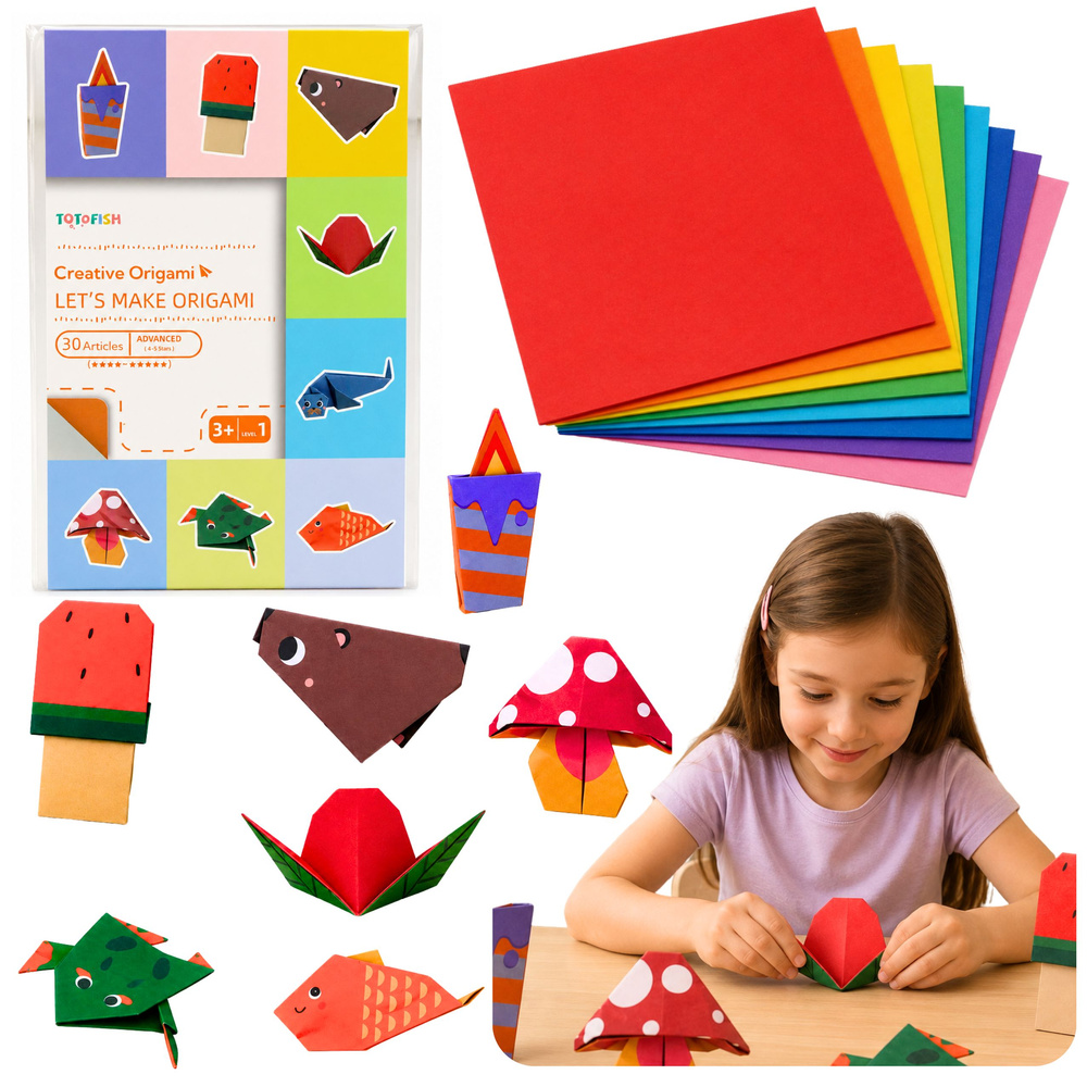 Origami sąsiuvinis spalvotas 30 lapų