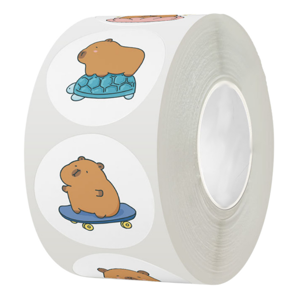 Kapibarų lipdukų rinkinys 2,5 cm 500 vnt. 2