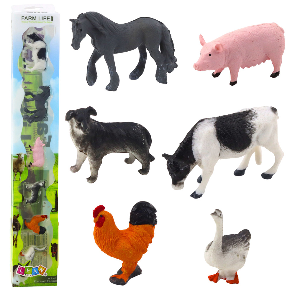 Gyvūnų figūrėlių rinkinys vaikams, 6 vnt, 3-5 cm
