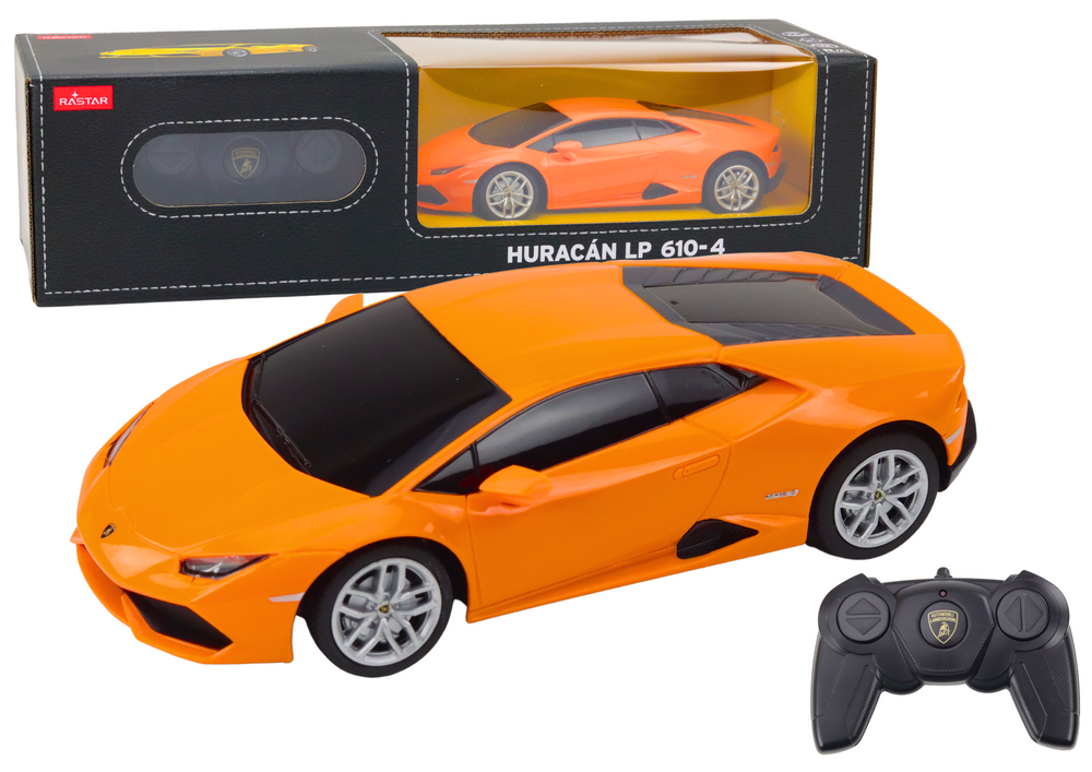 Nuotoliniu būdu valdomas automobilis lamborghini huracan 1:24, oranžinis