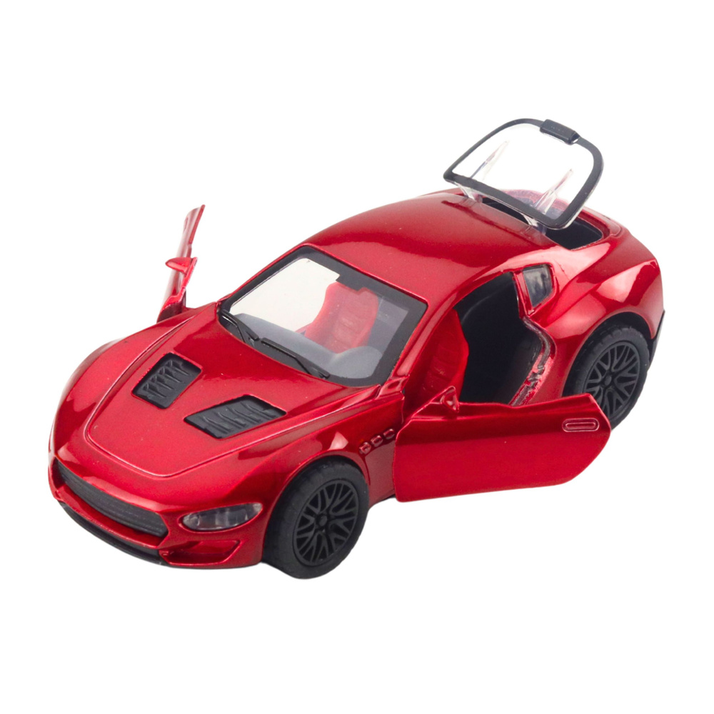 Metalinis sportinis automobilis su šviesomis ir garsais, 12x5.5x3.5 cm 2