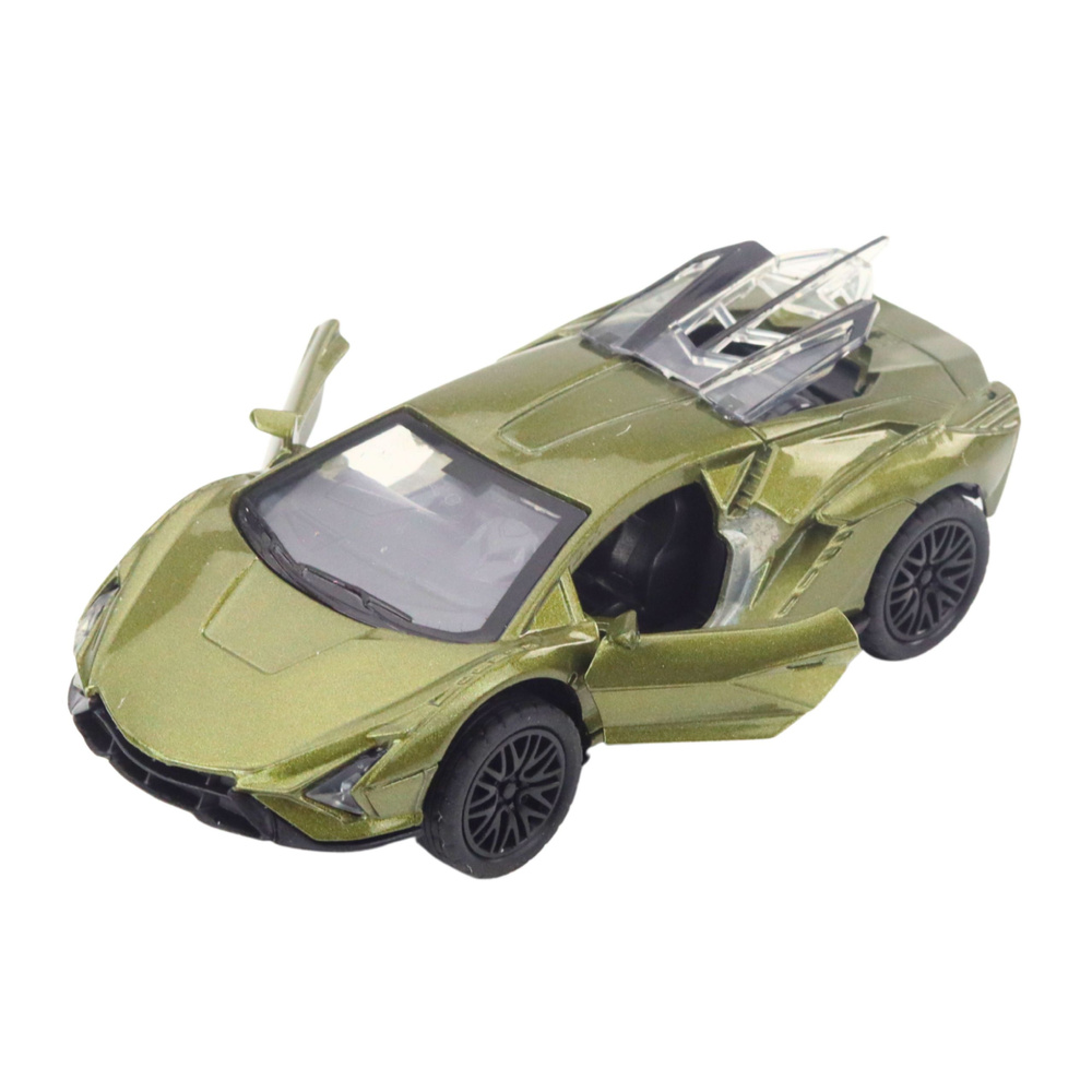 Metalinis sportinis automobilis su šviesomis ir garsais, 12x5.5x3.5 cm 3